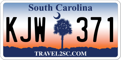 SC license plate KJW371