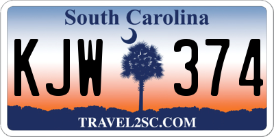SC license plate KJW374