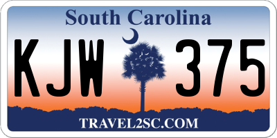 SC license plate KJW375