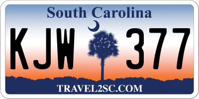 SC license plate KJW377