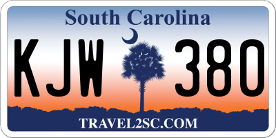 SC license plate KJW380