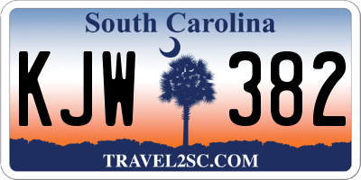 SC license plate KJW382