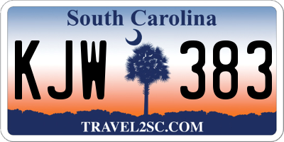 SC license plate KJW383
