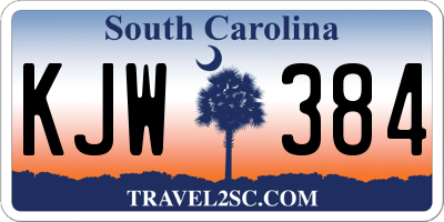 SC license plate KJW384