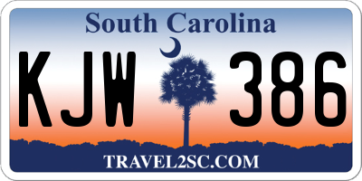 SC license plate KJW386