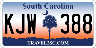 SC license plate KJW388