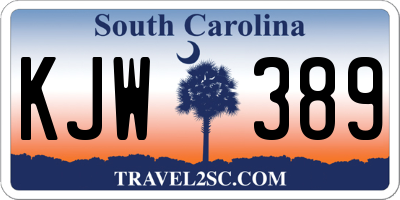 SC license plate KJW389