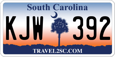 SC license plate KJW392