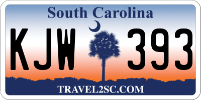SC license plate KJW393