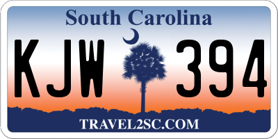 SC license plate KJW394