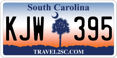 SC license plate KJW395