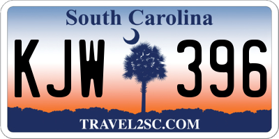 SC license plate KJW396