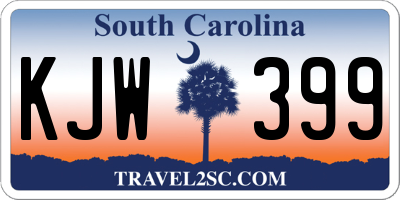 SC license plate KJW399