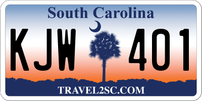 SC license plate KJW401
