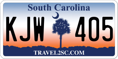 SC license plate KJW405