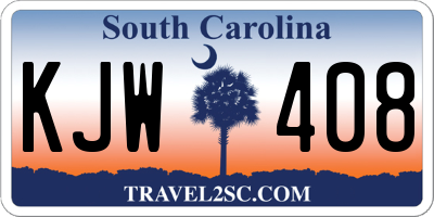 SC license plate KJW408