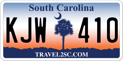 SC license plate KJW410
