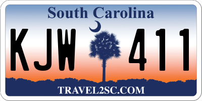 SC license plate KJW411