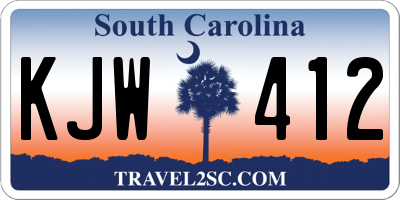 SC license plate KJW412