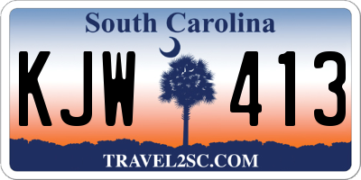 SC license plate KJW413