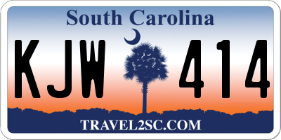 SC license plate KJW414