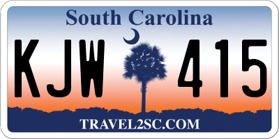 SC license plate KJW415