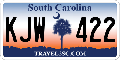 SC license plate KJW422