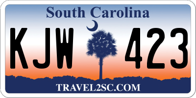 SC license plate KJW423