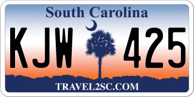 SC license plate KJW425