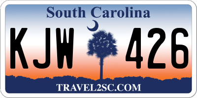 SC license plate KJW426