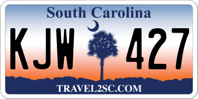 SC license plate KJW427