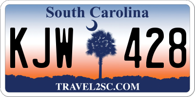 SC license plate KJW428