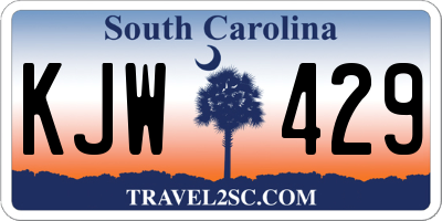 SC license plate KJW429
