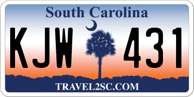 SC license plate KJW431