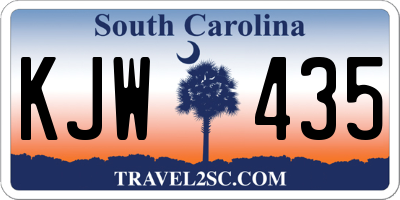 SC license plate KJW435
