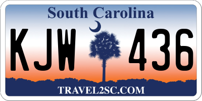 SC license plate KJW436
