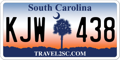 SC license plate KJW438