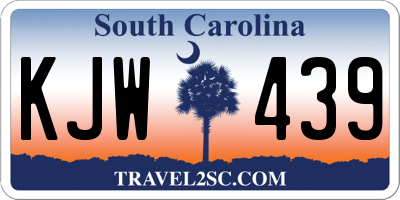 SC license plate KJW439