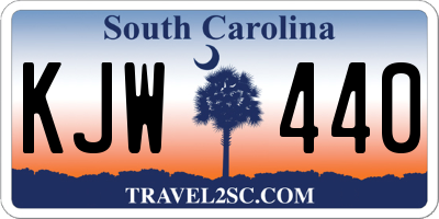 SC license plate KJW440