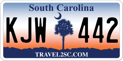 SC license plate KJW442