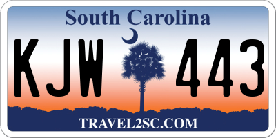 SC license plate KJW443