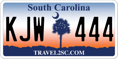 SC license plate KJW444