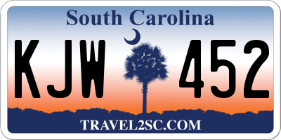 SC license plate KJW452