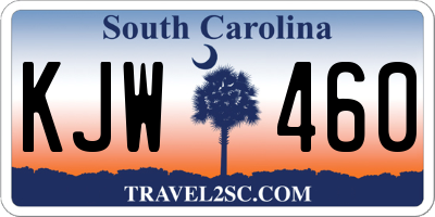 SC license plate KJW460