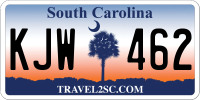 SC license plate KJW462