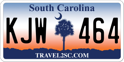 SC license plate KJW464