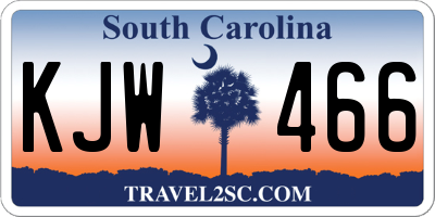 SC license plate KJW466
