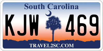 SC license plate KJW469