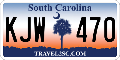 SC license plate KJW470
