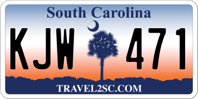 SC license plate KJW471